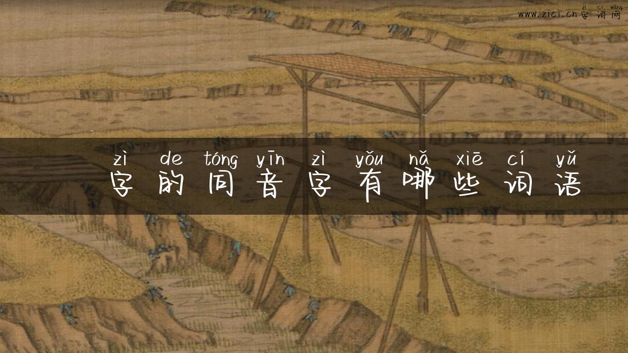 牂字的同音字有哪些词语