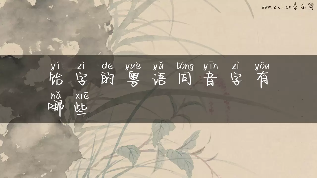 饴字的粤语同音字有哪些