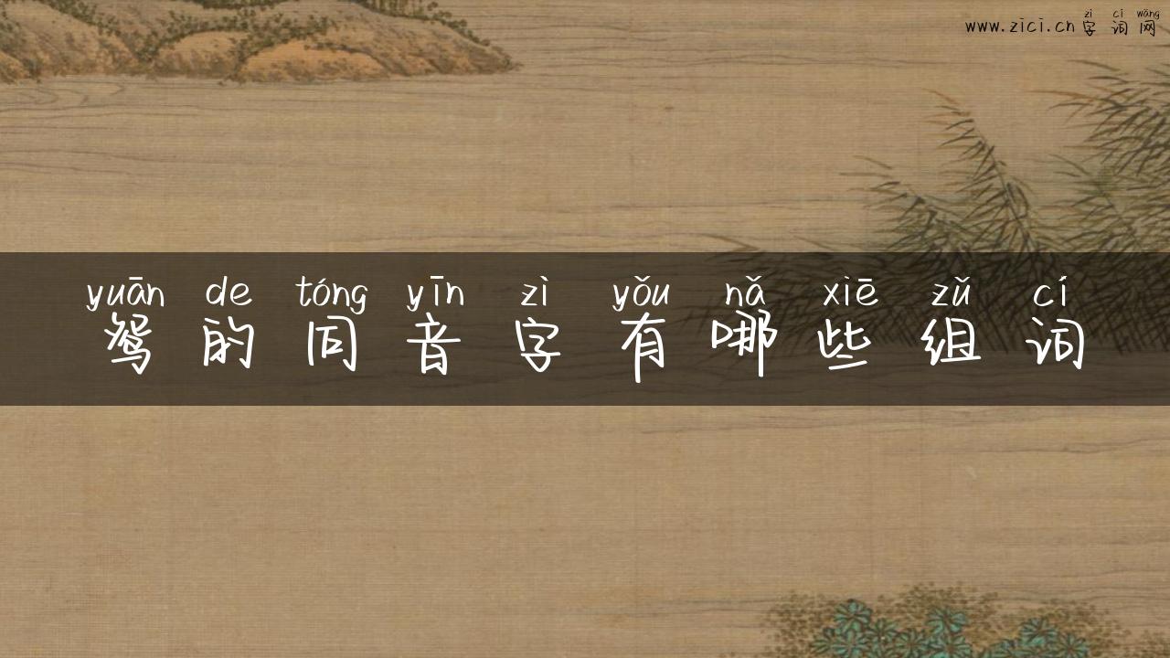 鸳的同音字有哪些组词