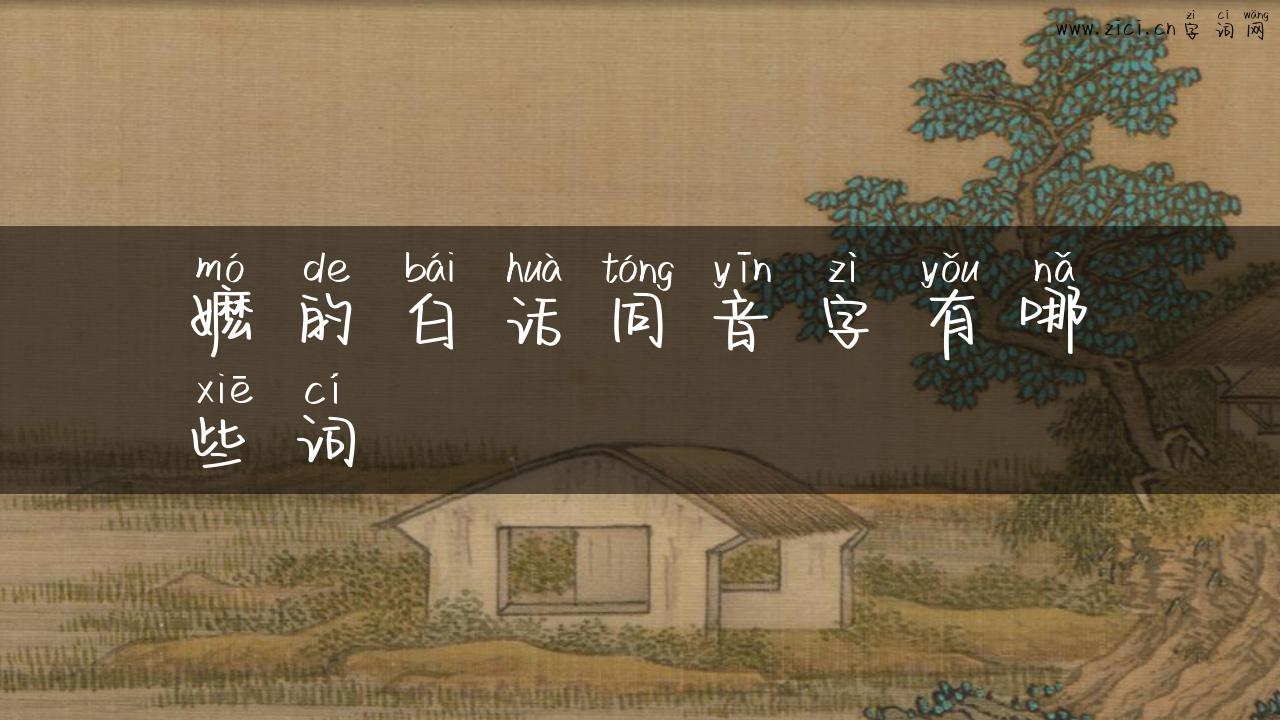 嬷的白话同音字有哪些词