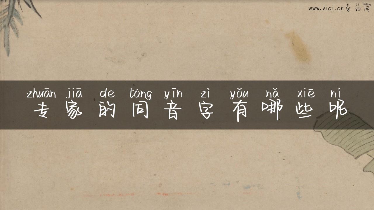 专家的同音字有哪些呢