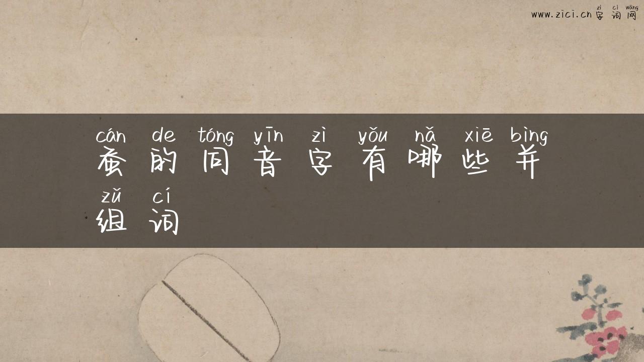 蚕的同音字有哪些并组词
