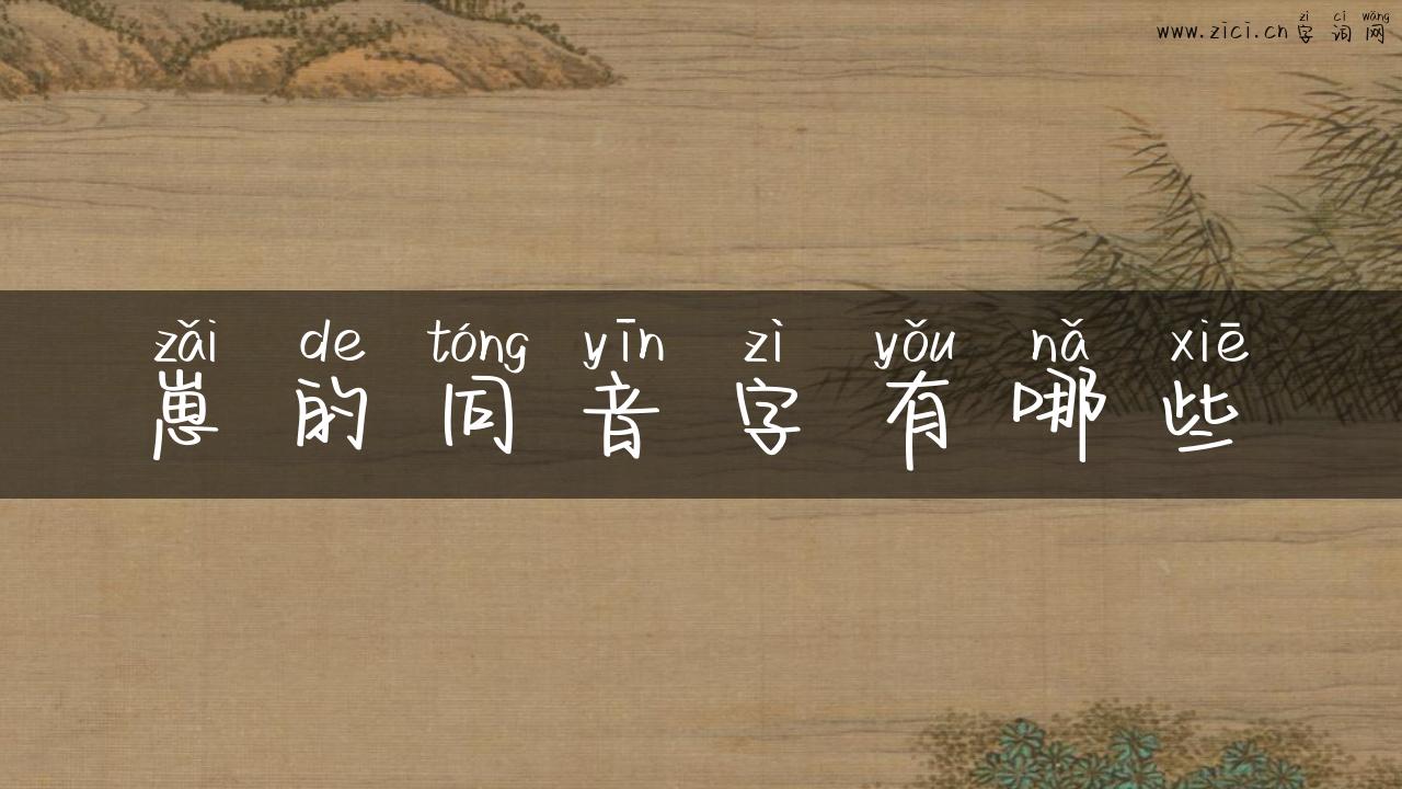 崽的同音字有哪些