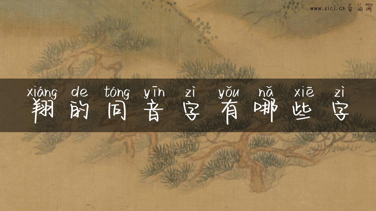 翔的同音字有哪些字