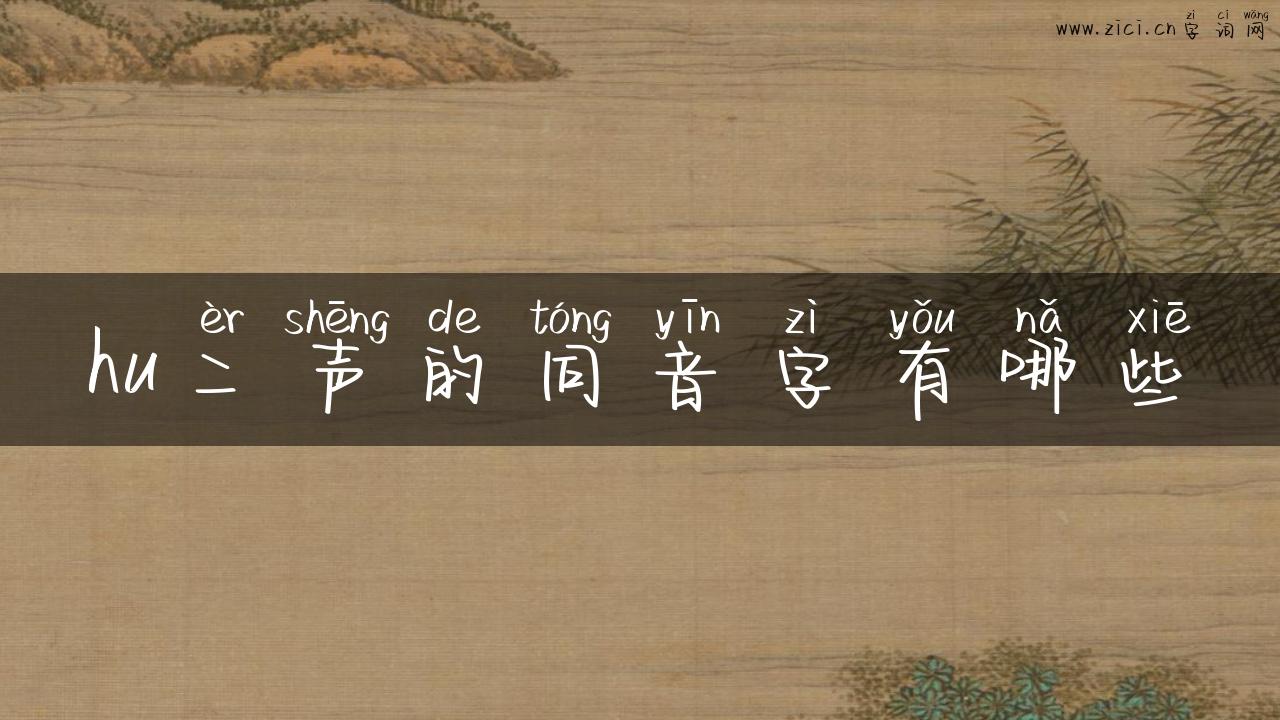 hu二声的同音字有哪些