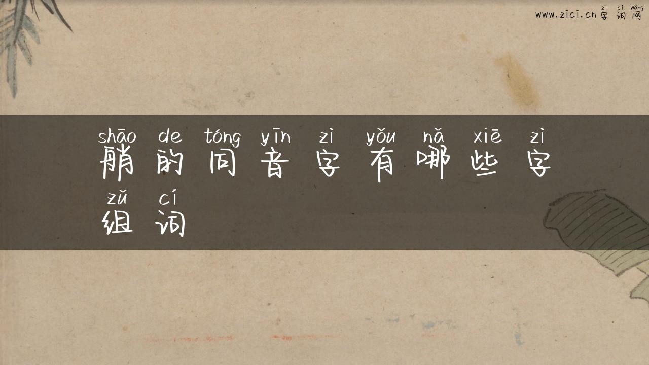 艄的同音字有哪些字组词