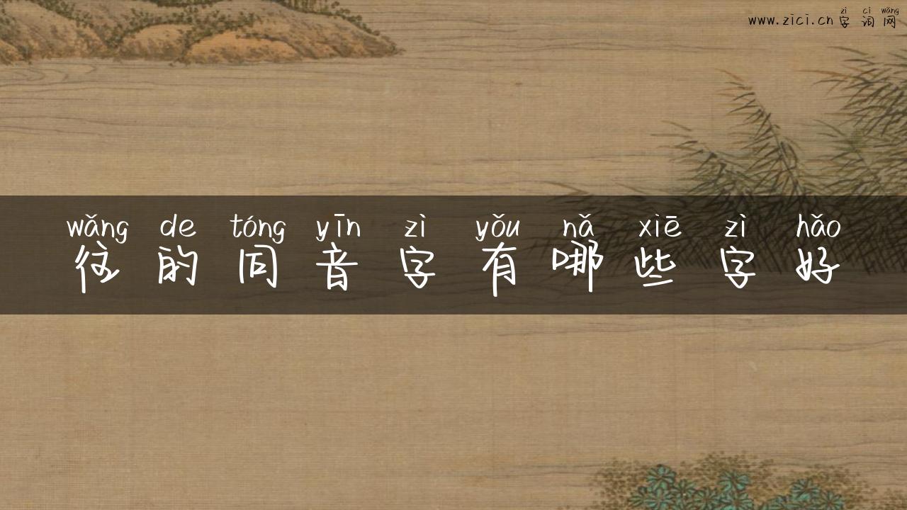 往的同音字有哪些字好