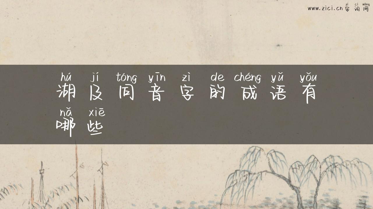 湖及同音字的成语有哪些