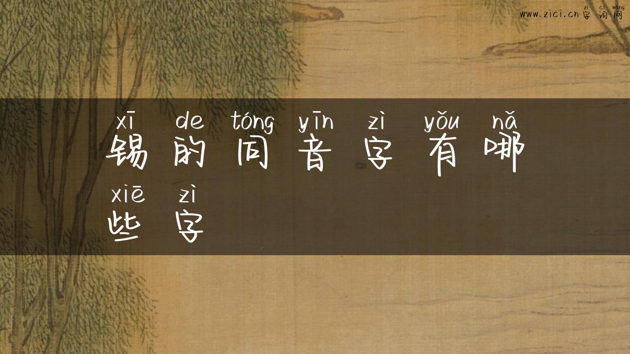 锡的同音字有哪些字