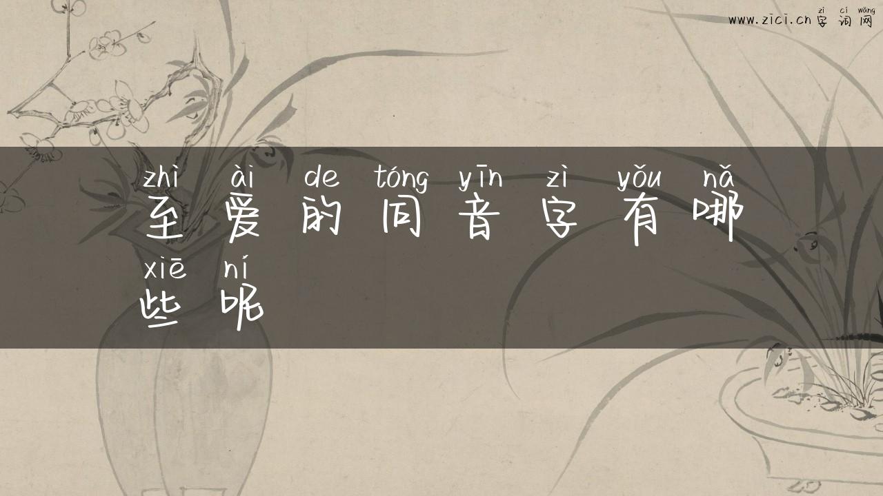 至爱的同音字有哪些呢