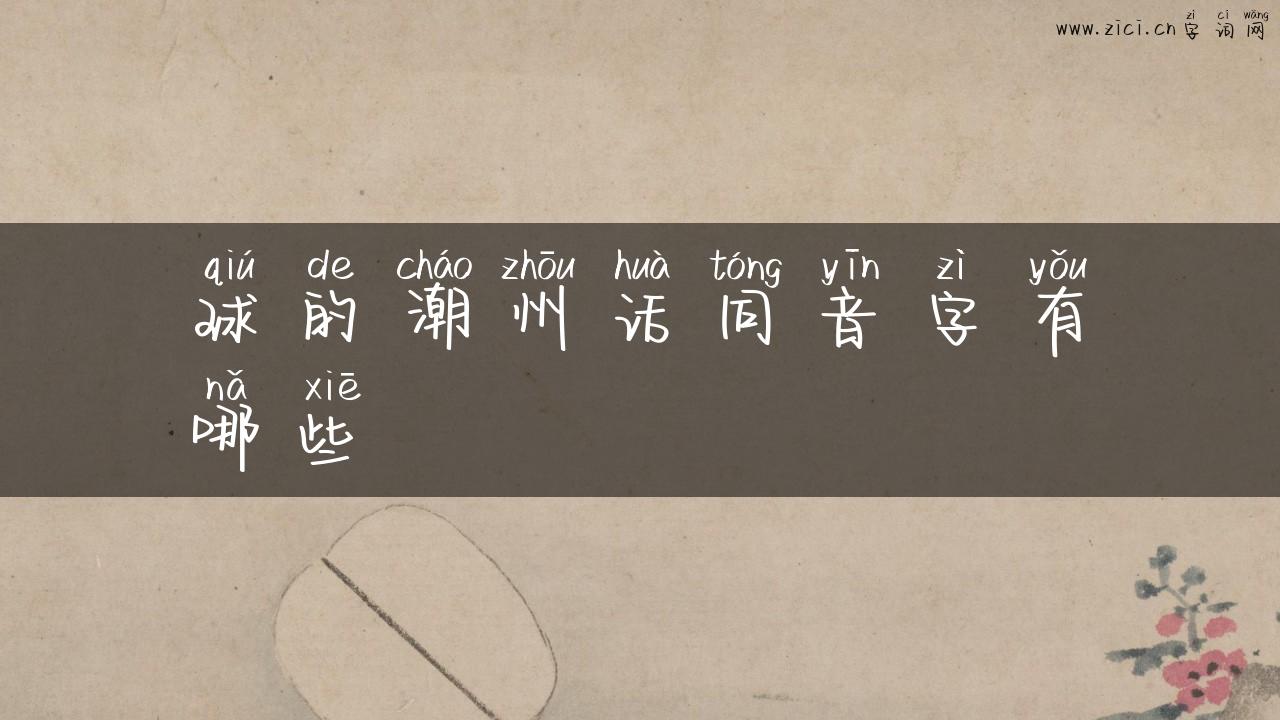 球的潮州话同音字有哪些