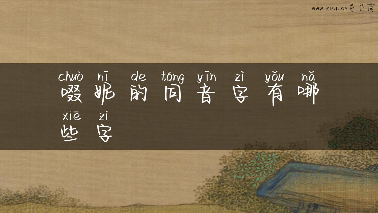 啜妮的同音字有哪些字