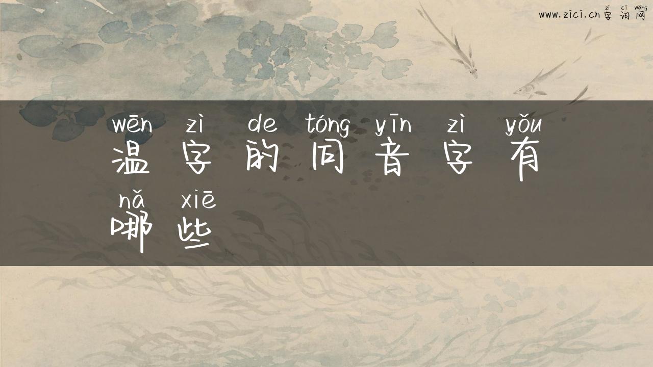 温字的同音字有哪些