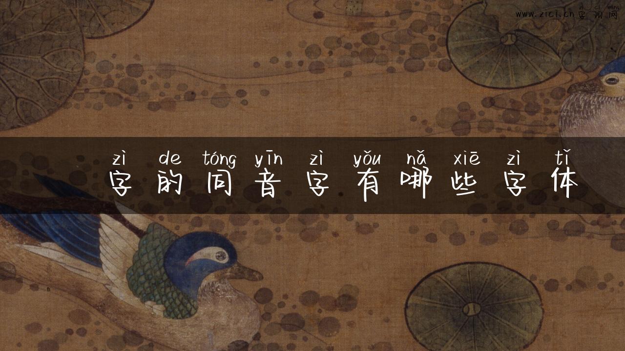 苢字的同音字有哪些字体