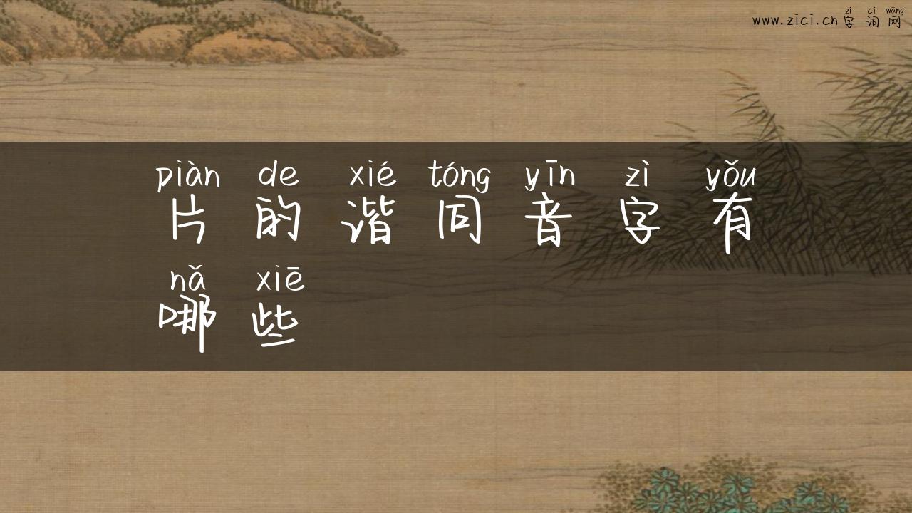 片的谐同音字有哪些