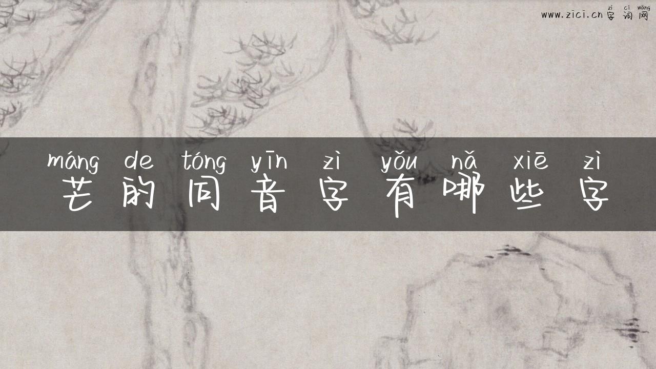 芒的同音字有哪些字