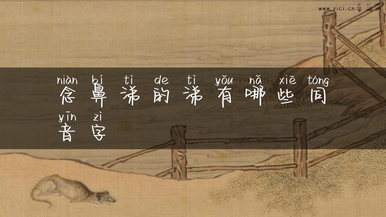 念鼻涕的涕有哪些同音字