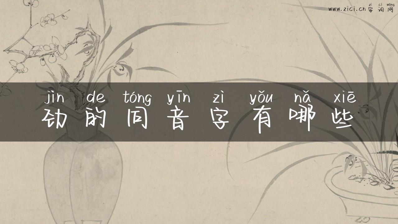 劲的同音字有哪些