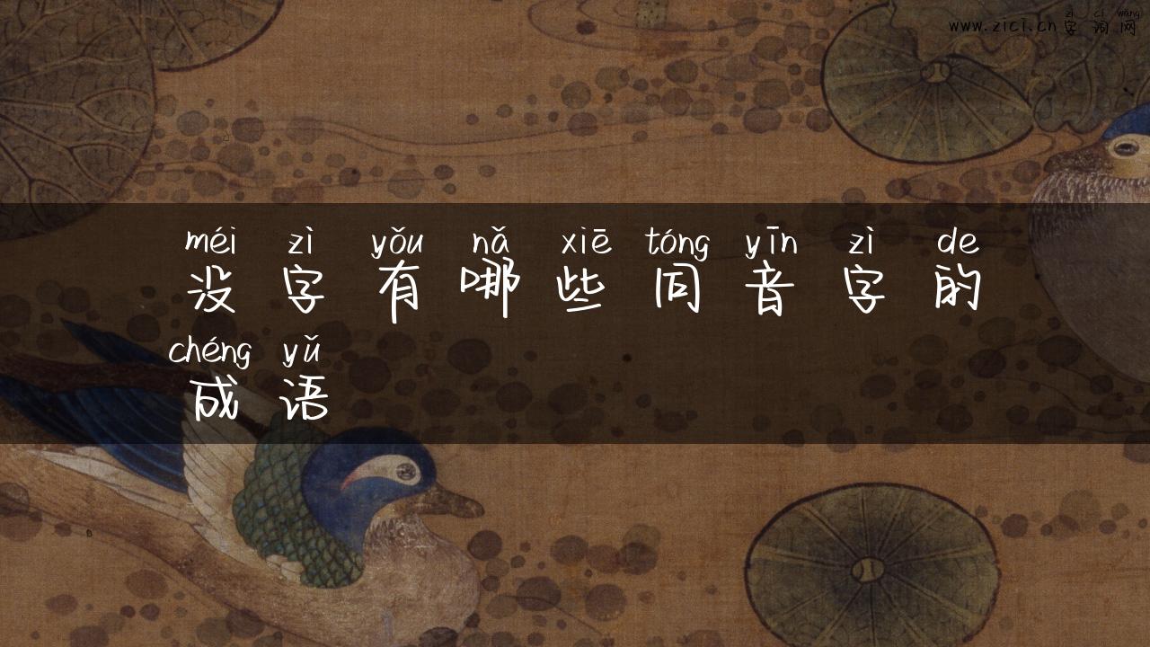 没字有哪些同音字的成语