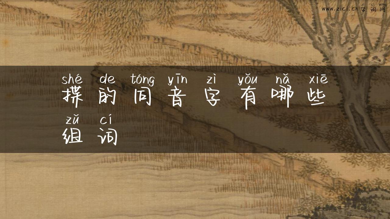 揲的同音字有哪些组词