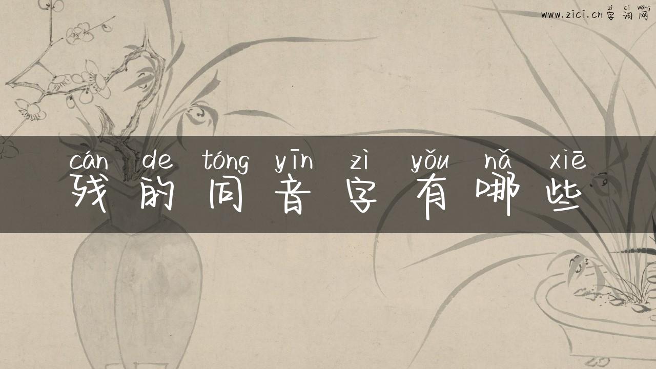 残的同音字有哪些