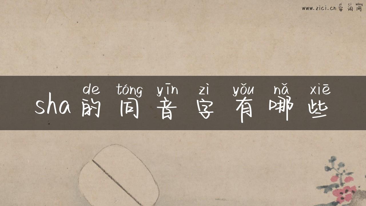 sha的同音字有哪些