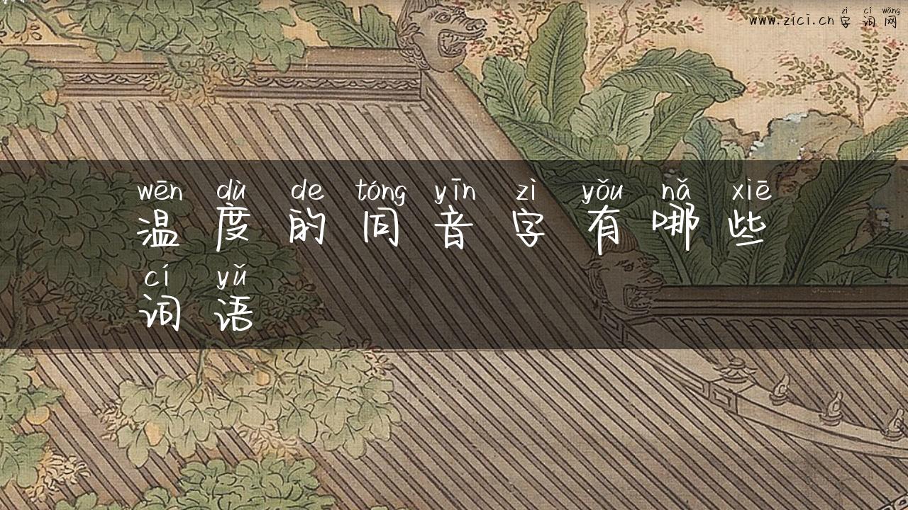 温度的同音字有哪些词语