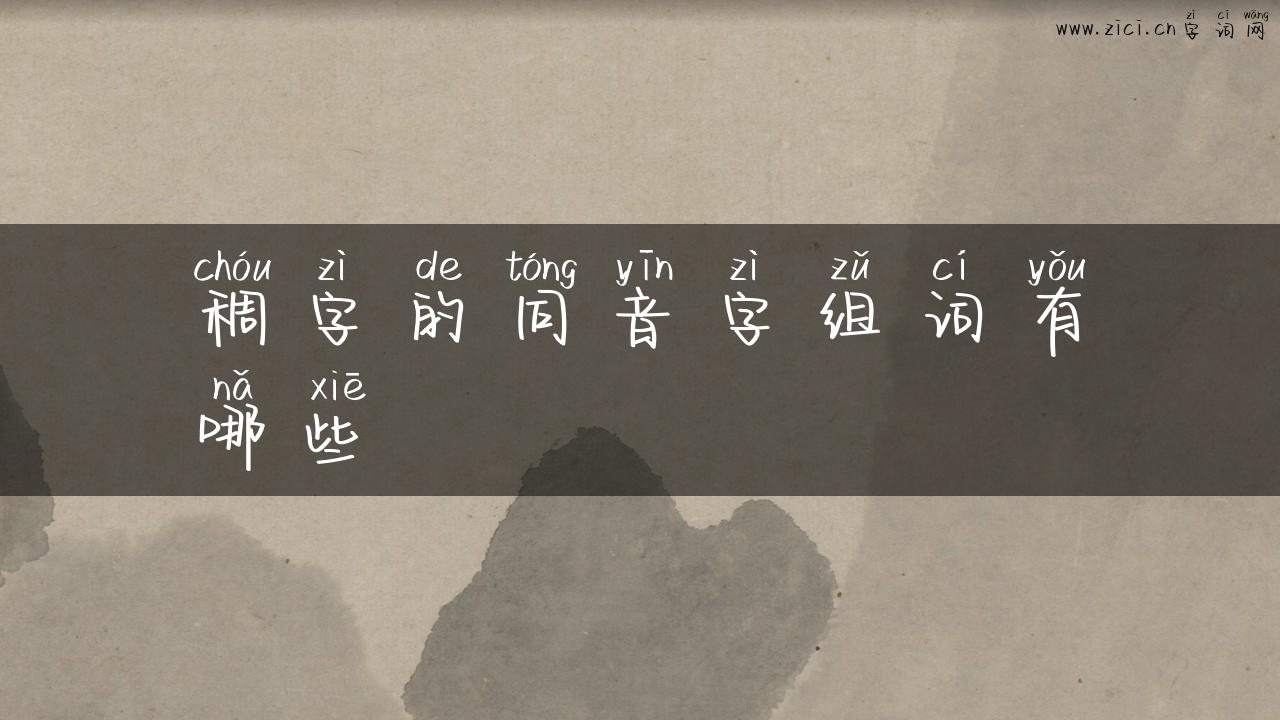 稠字的同音字组词有哪些