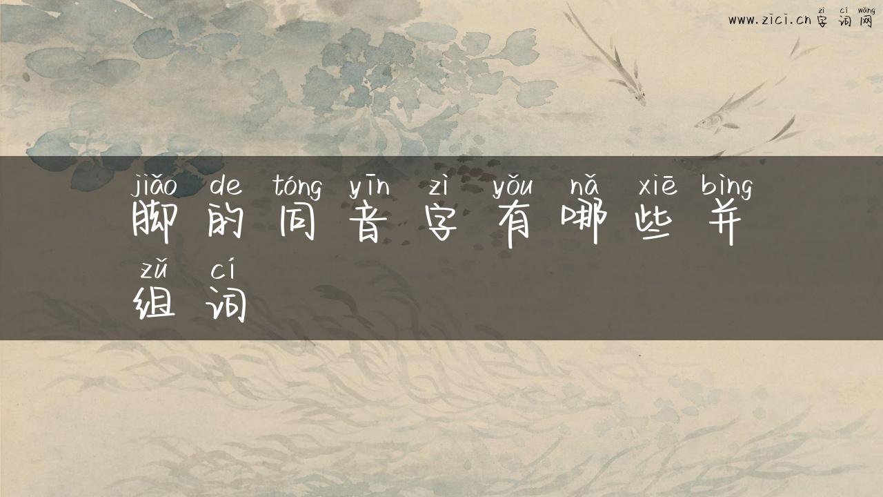 脚的同音字有哪些并组词
