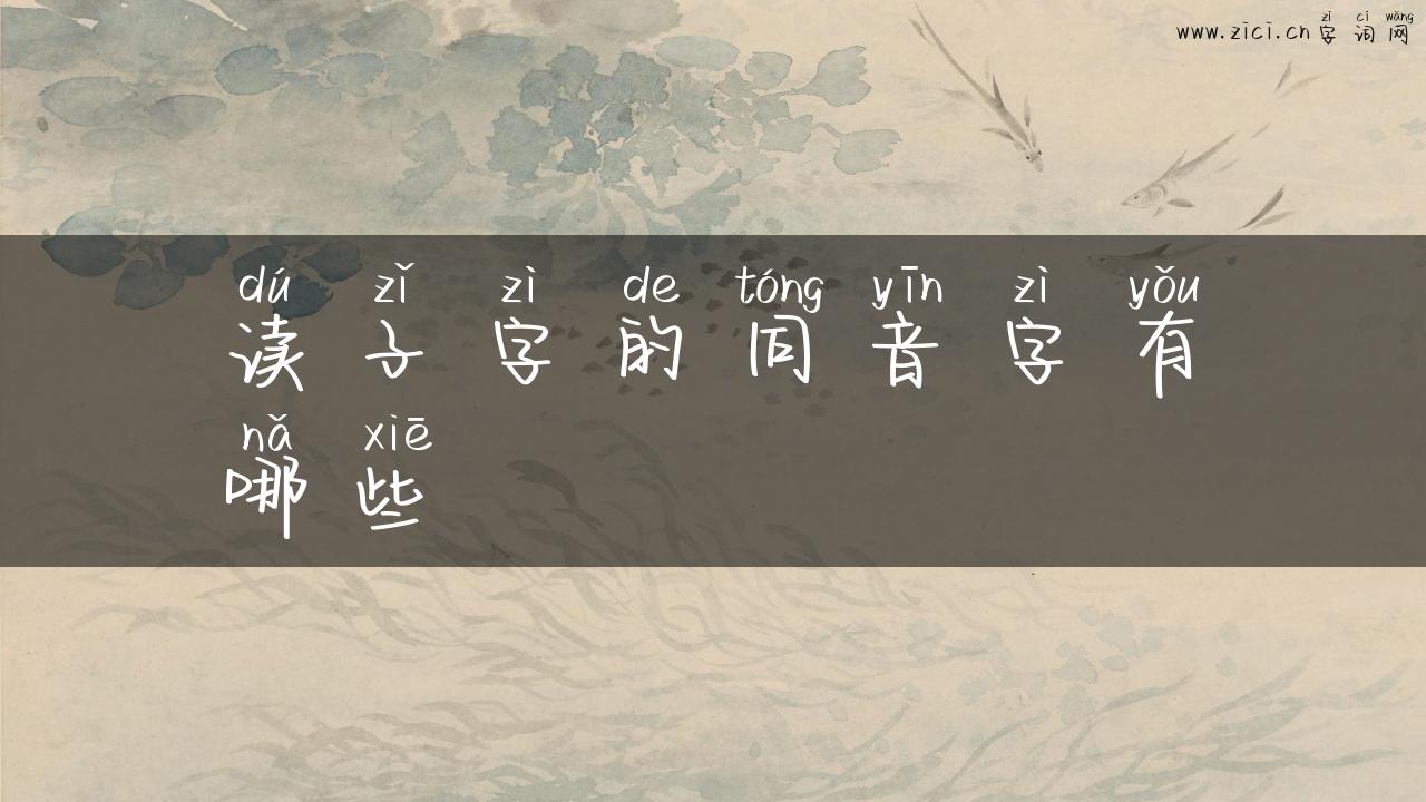 读子字的同音字有哪些