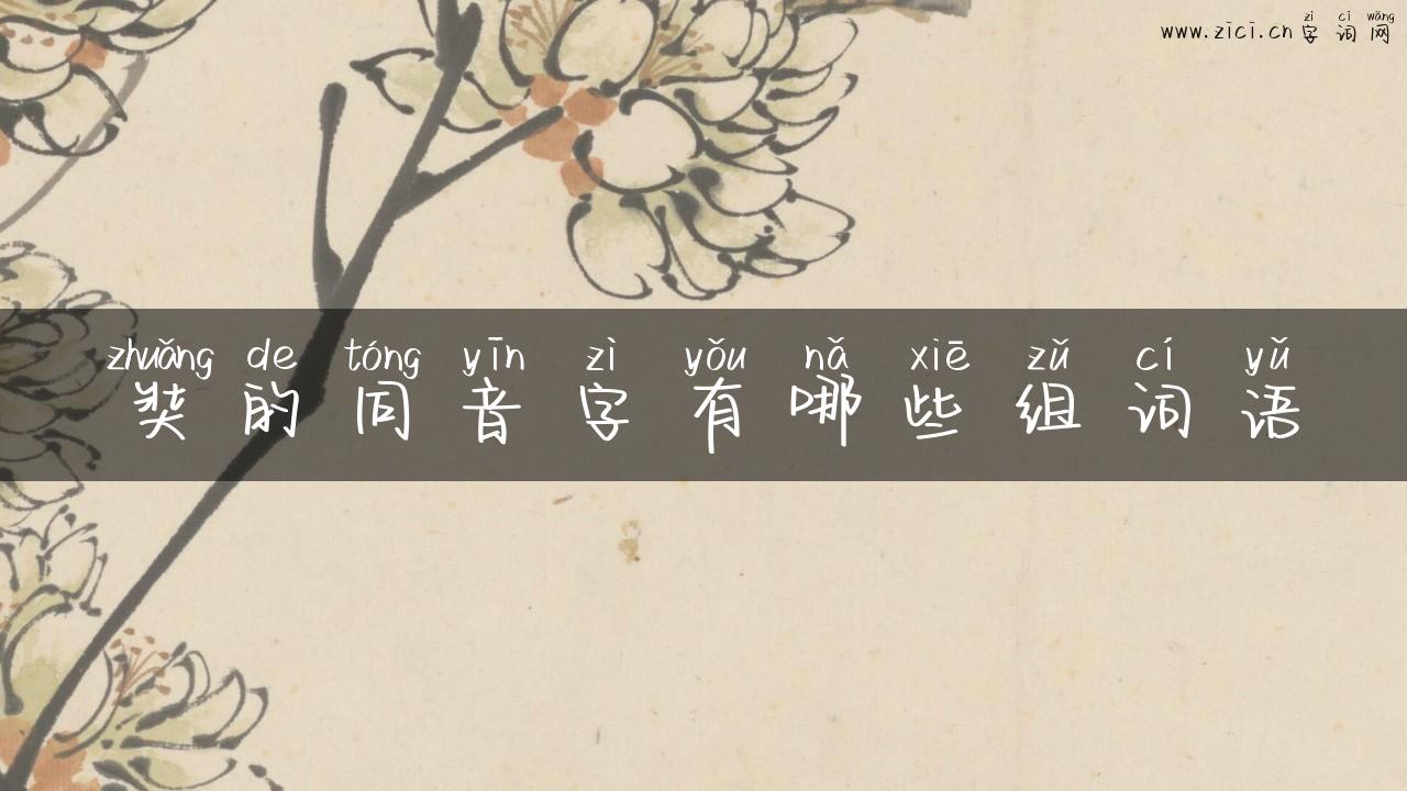 奘的同音字有哪些组词语