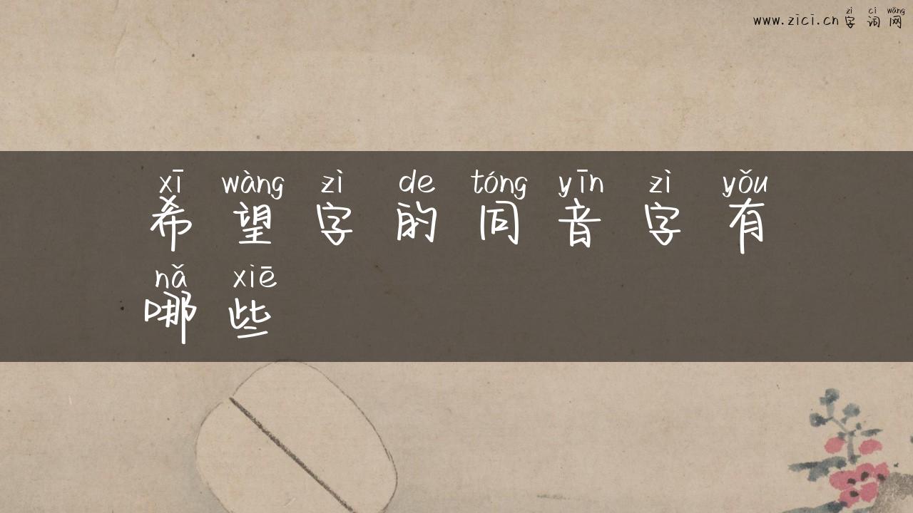 希望字的同音字有哪些