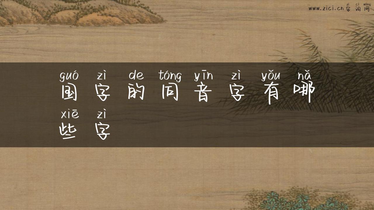 国字的同音字有哪些字