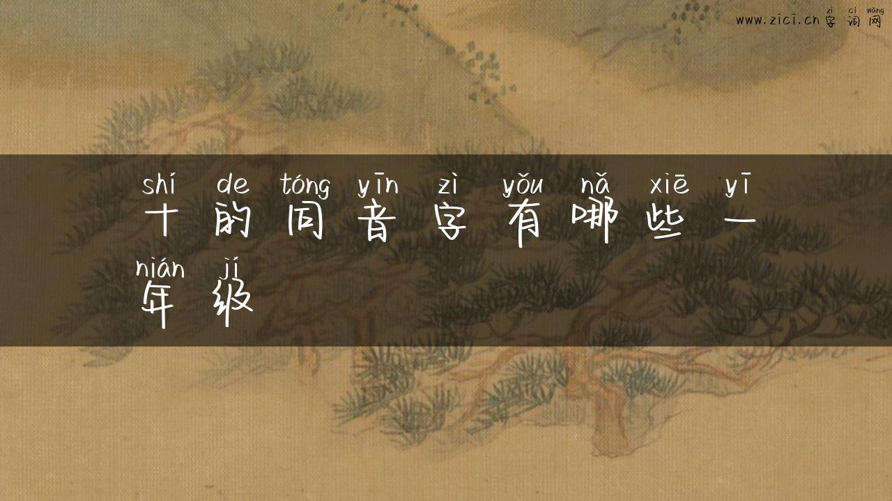 十的同音字有哪些一年级