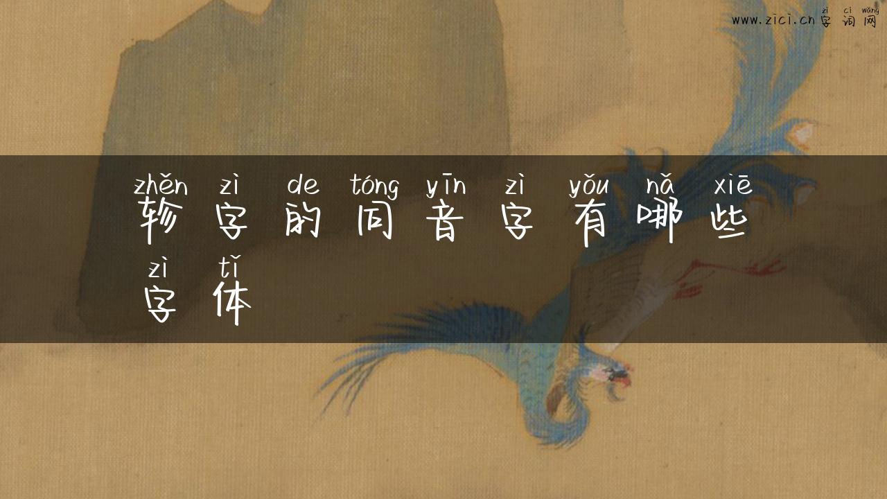 轸字的同音字有哪些字体