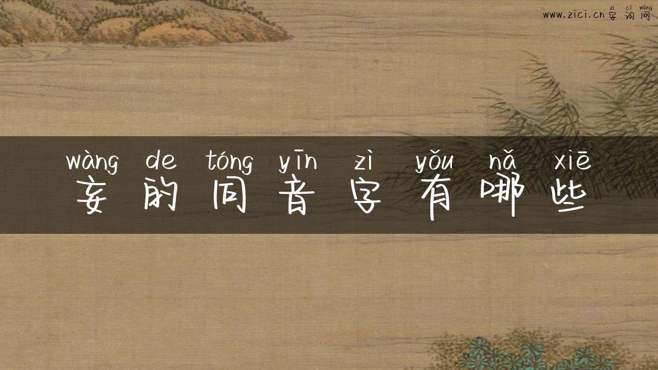 妄的同音字有哪些