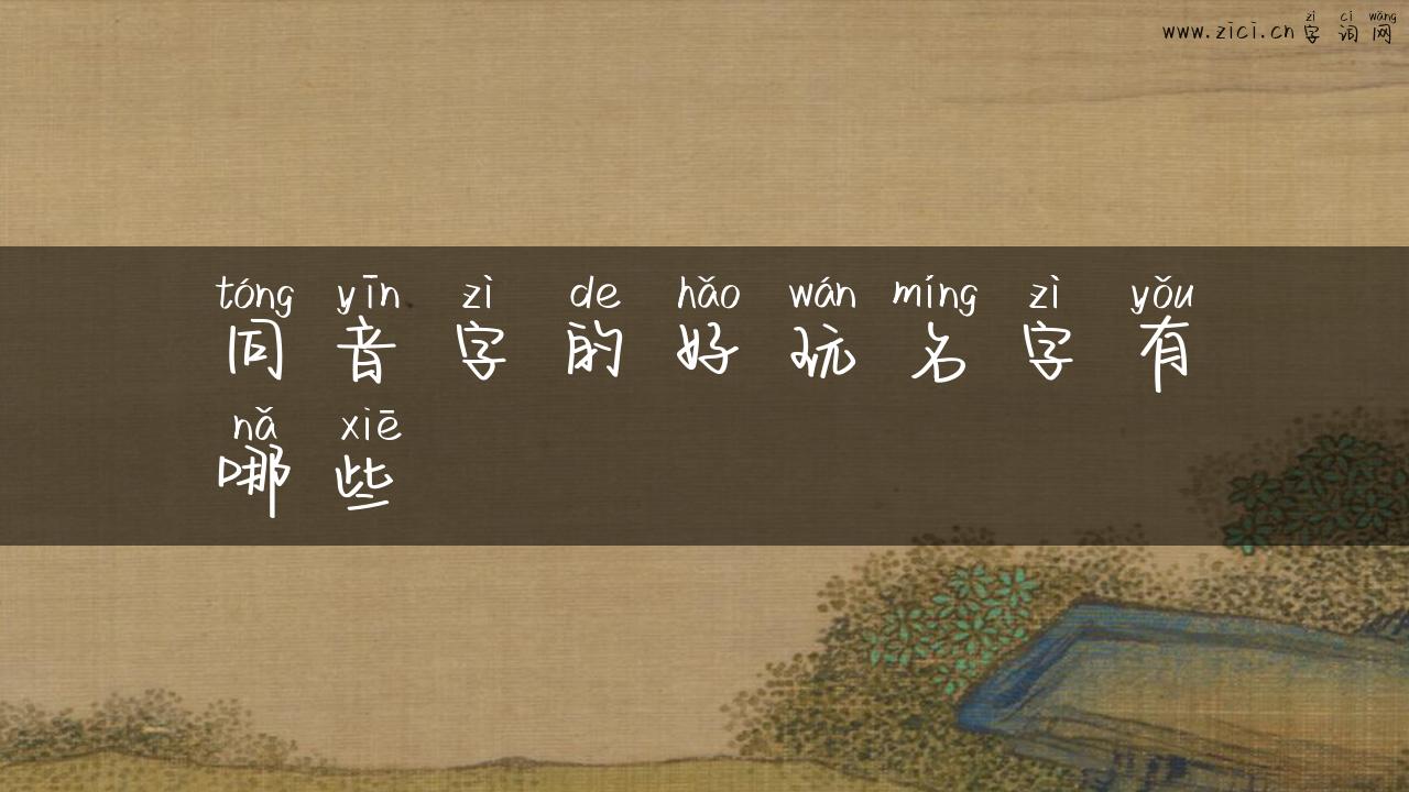 同音字的好玩名字有哪些