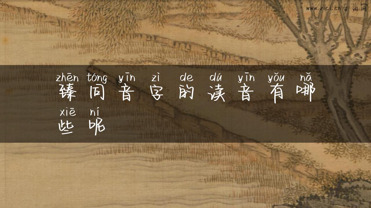 臻同音字的读音有哪些呢