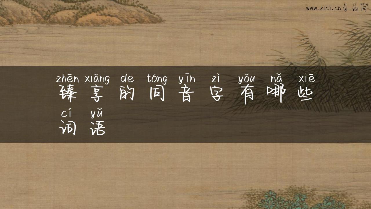 臻享的同音字有哪些词语