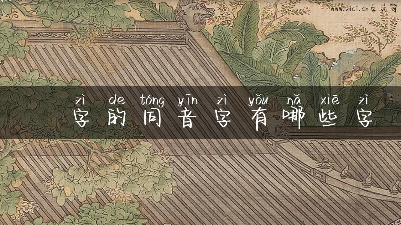 盩字的同音字有哪些字