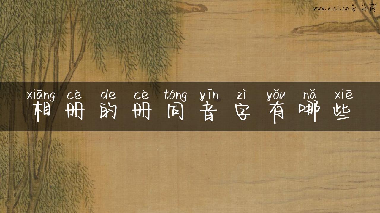 相册的册同音字有哪些