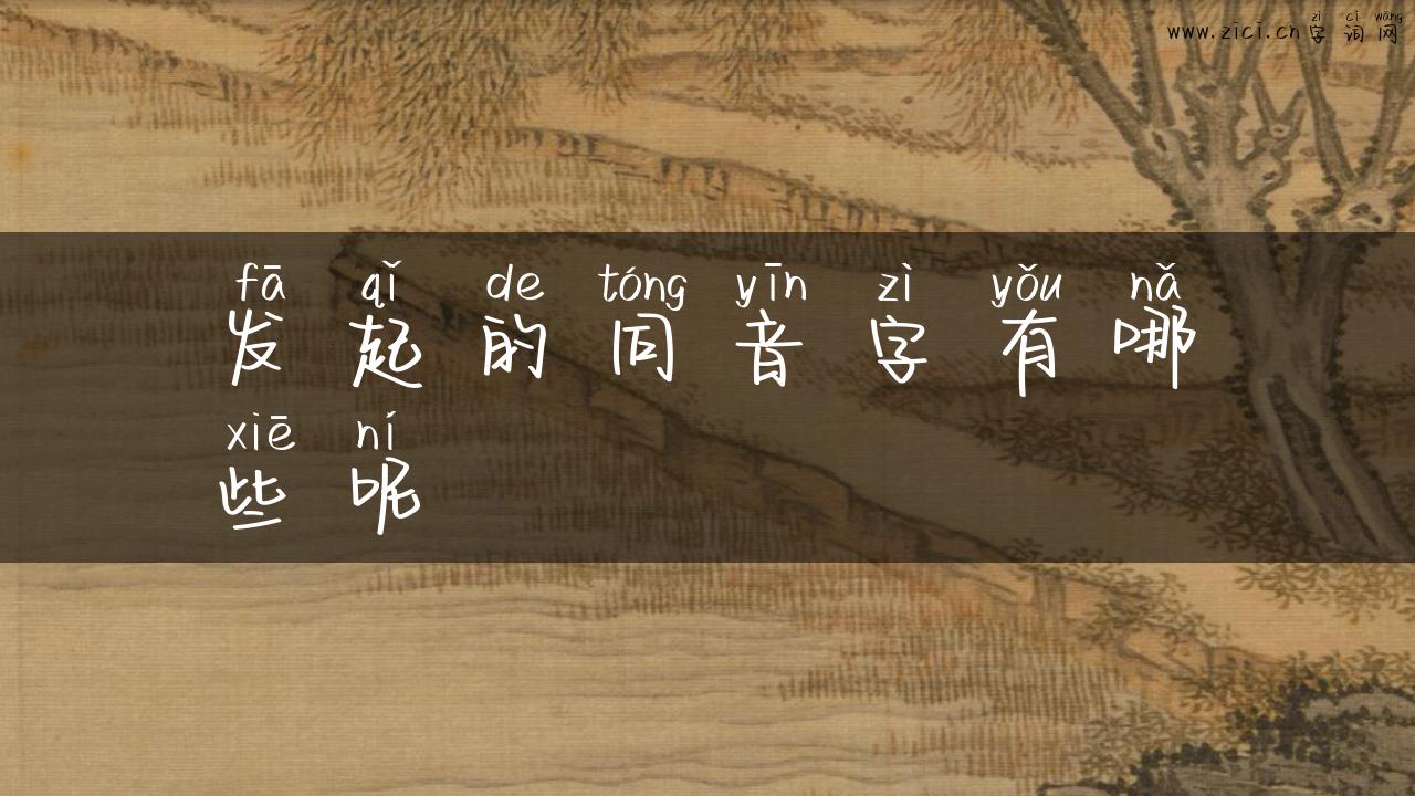 发起的同音字有哪些呢