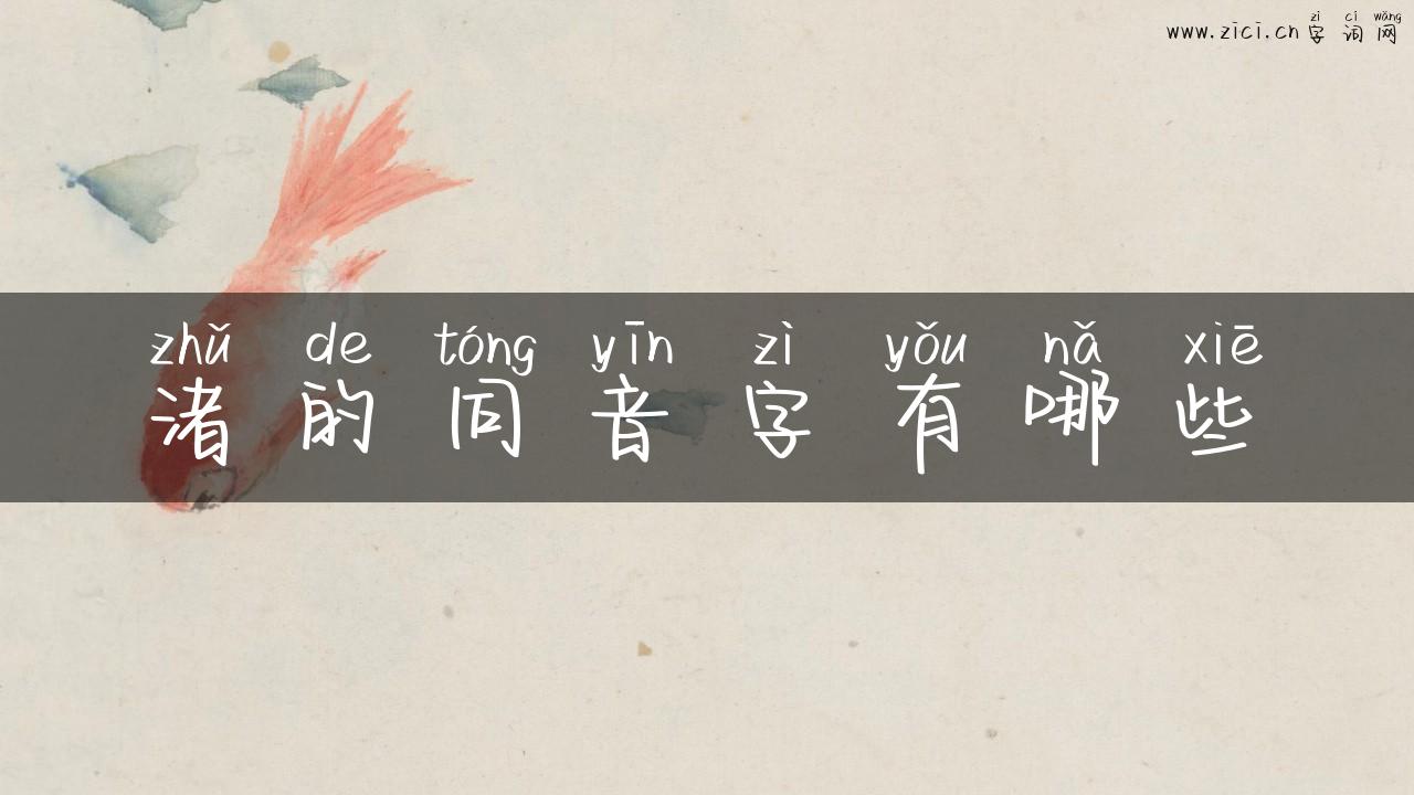 渚的同音字有哪些