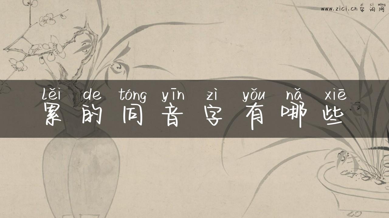 累的同音字有哪些