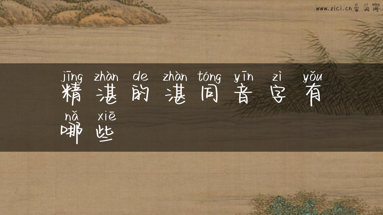 精湛的湛同音字有哪些