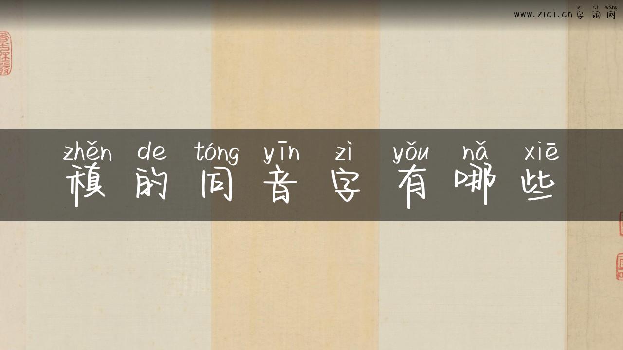 稹的同音字有哪些