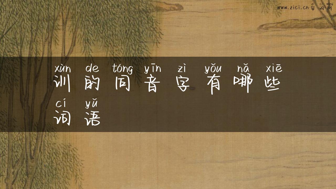 训的同音字有哪些词语