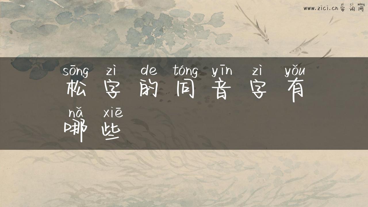 松字的同音字有哪些