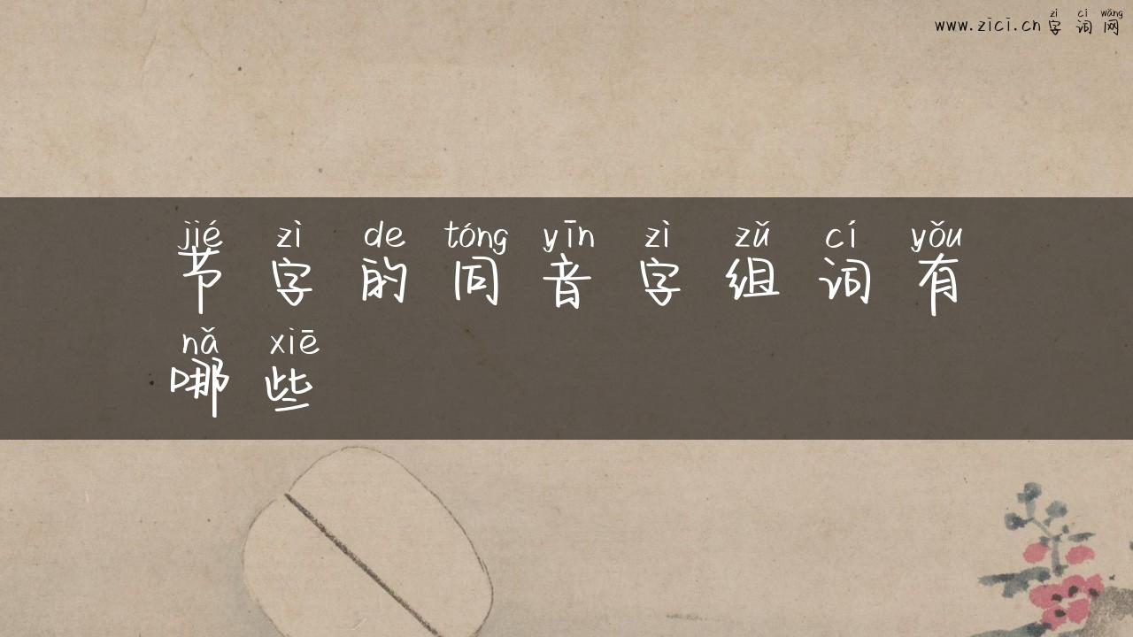 节字的同音字组词有哪些