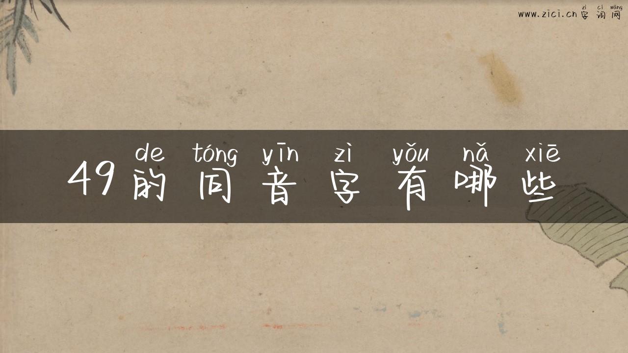 49的同音字有哪些